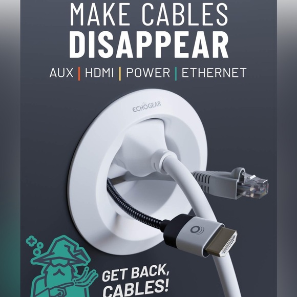 White In-Wall Cable Management Kit - Picture 7 of 10